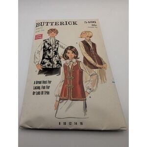 BUTTERICK 5486 Misses Jacket Vest Sewing Pattern Size 12 Vintage Uncut  Complete
